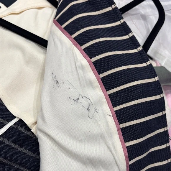 Banana Republic Navy and White Striped Blazer - Picture 5 of 6